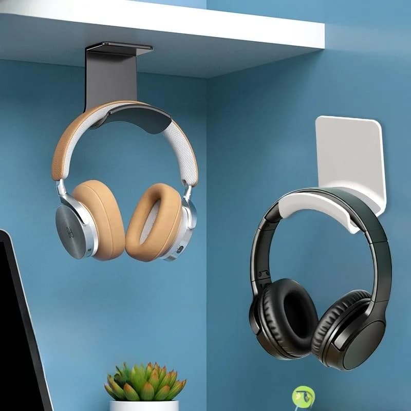Gancio per cuffie Bluetooth senza foratura, supporto da parete creativo per cuffie, porta fascia per cuffie a sospensione
