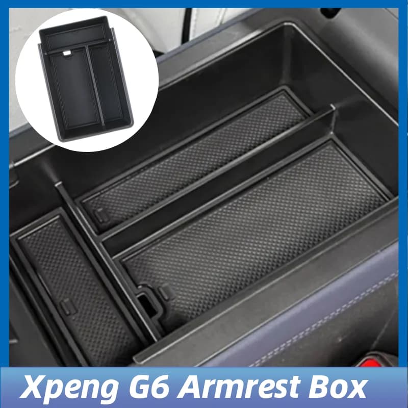Robusta scatola portaoggetti per bracciolo per auto per Xpeng G6 X Peng Organizer Scatola portaoggetti per console centrale Vassoio contenitore Accessori interni
