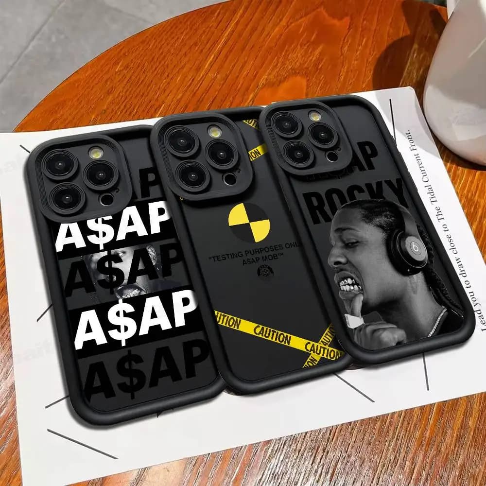 Custodia per telefono Rapper A-Asap R-Rocky in silicone per iPhone 17 Air 17 16 15 14 13 12 11 Plus Pro Max Cover morbida antiurto