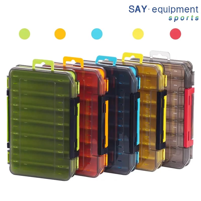 12 compartment fishing gear box Fishing gear box with bait for double face fishing bait Organizer for bait with multifunction hook