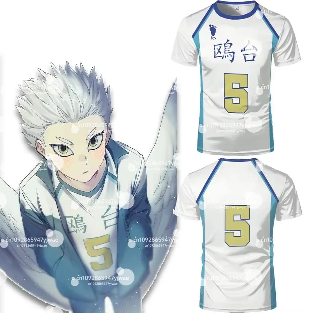 Men Popular Haikyuu Anime T-Shirt Sakurai High School Volleyball Uniform Xinghai Takai Cosplay Men's Short Sleeved Clothing