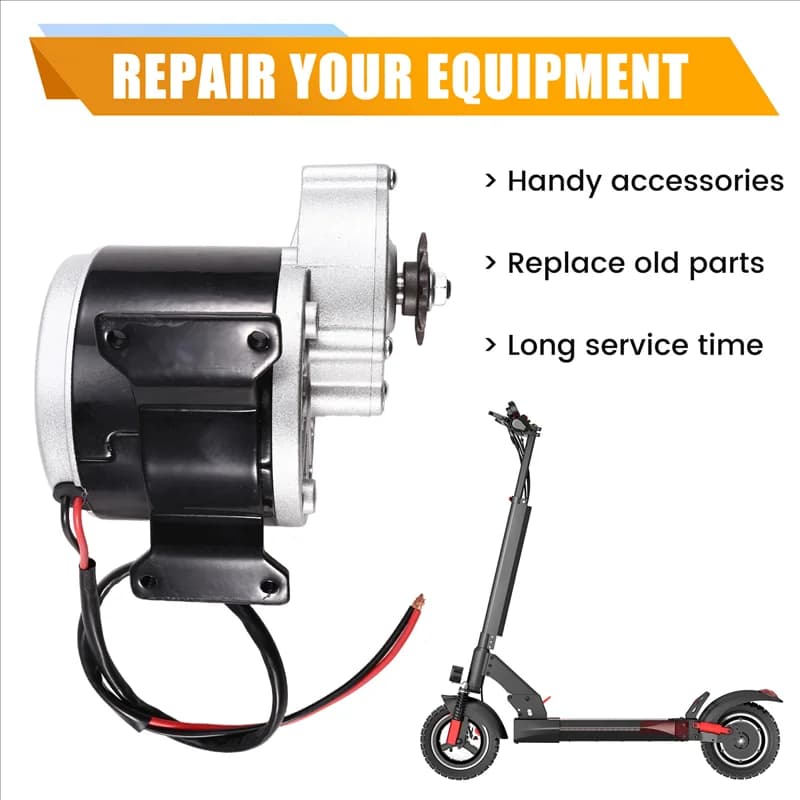 MY1016Z Electric motor with gear reducer 12V 250W with 9 tooth sprocket Brushed 9 tooth Sprocket Brushed DC motors