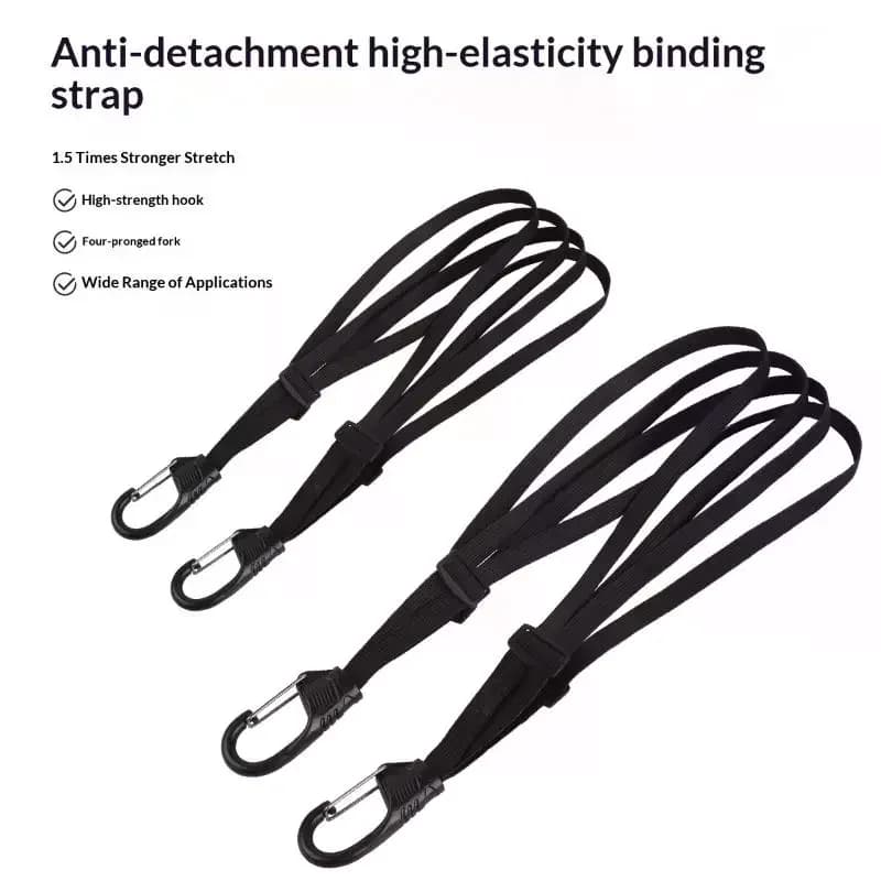 Motorcycle Luggage Strap Universal Elastic Suitcase With Safety Hook Versatile Helmet Mesh Gear Transport Durable Sleek