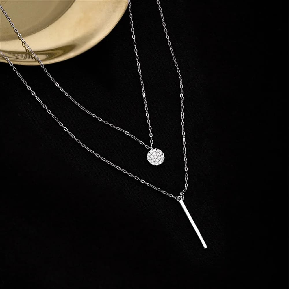 Collana da donna coreana in argento S925, perla per racchetta da tennis, stile sportivo, girocollo versatile