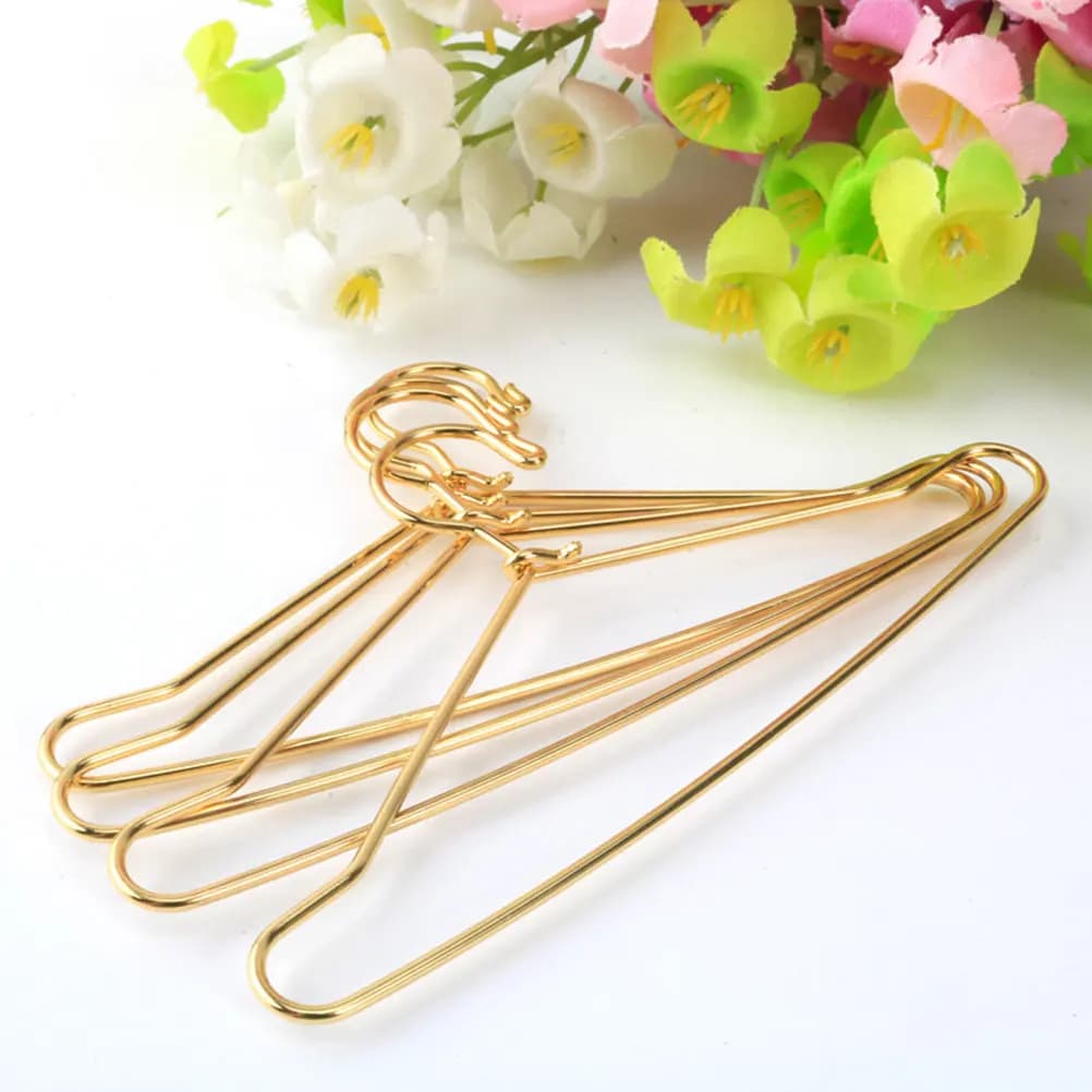 10Pcs Carbon Steel Small Hangers Sturdy Clothes Holders Clothes Racks Wardrobe Storage Accessories Small Hangers