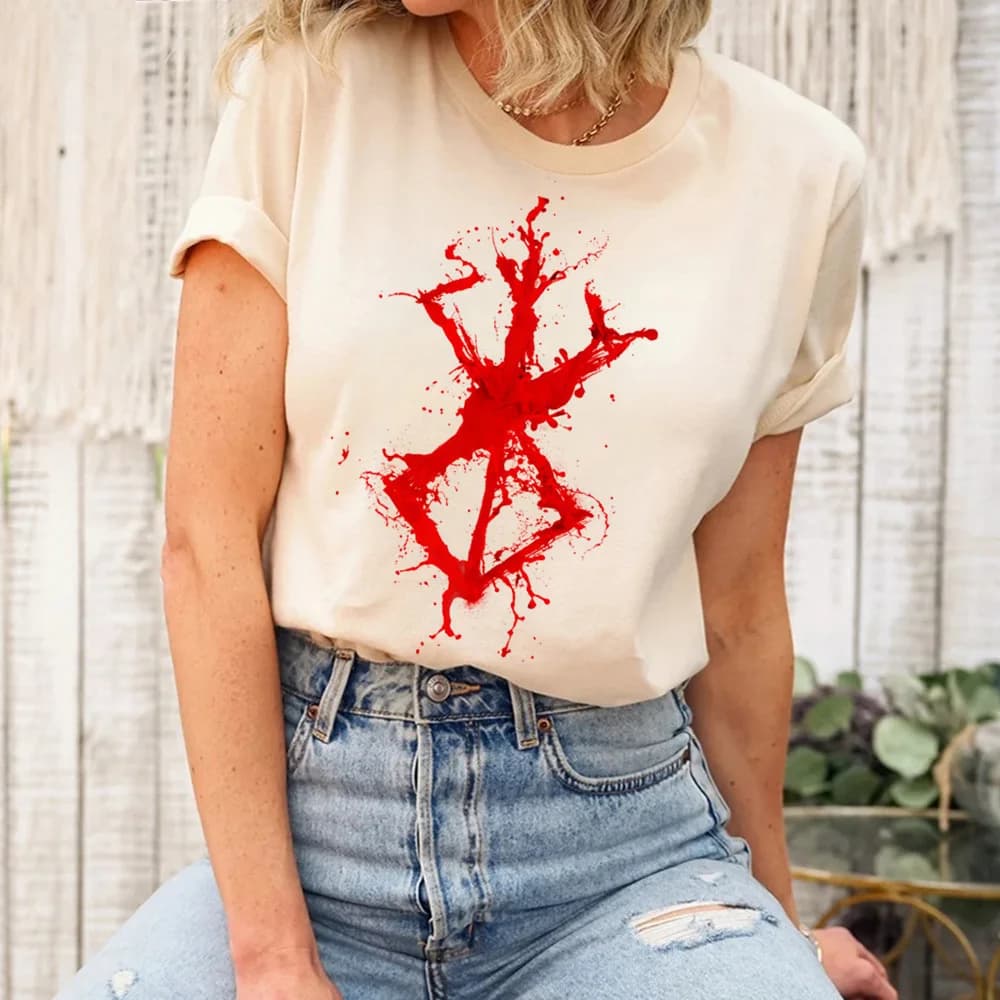 Berserk tshirt women streetwear Y2k korean clothes 2000s women Gothic t shirt Punk anime 2000s Pop Culture Graphic