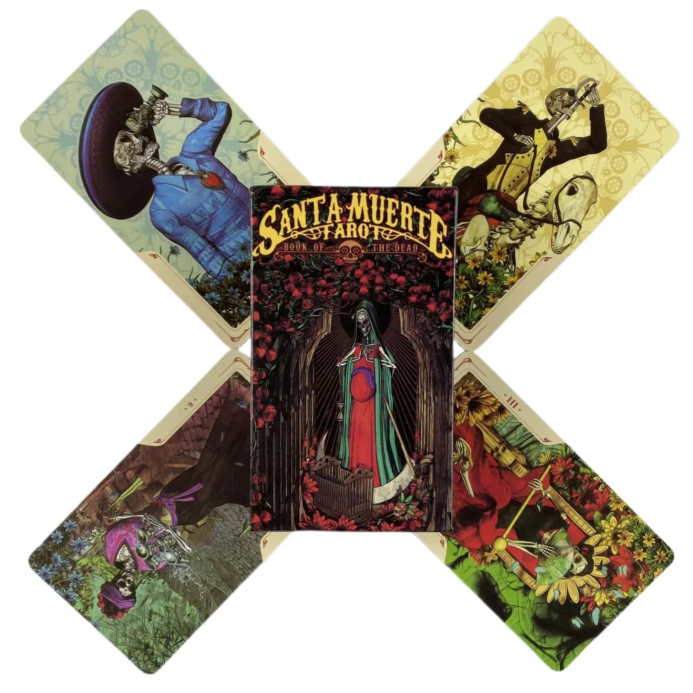 Carte dei tarocchi di Santa Muerte Un mazzo da 78 Oracle English Visions Divination Edition Borad Giocando a giochi