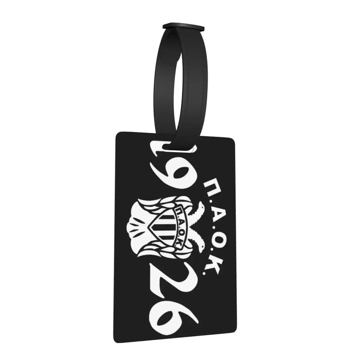 Paok Thessaloniki Ultras Hooligans Etichette per bagagli Accessori per valigie Bagagli da viaggio Etichetta d'imbarco Porta etichette ID Nome Indirizzo