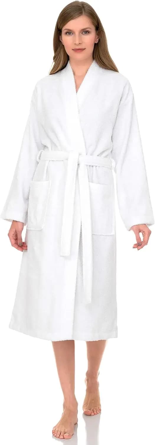 TowelSelections Accappatoio da Donna 100% Cotone Spugna, Morbido Kimono in Spugna per Donna