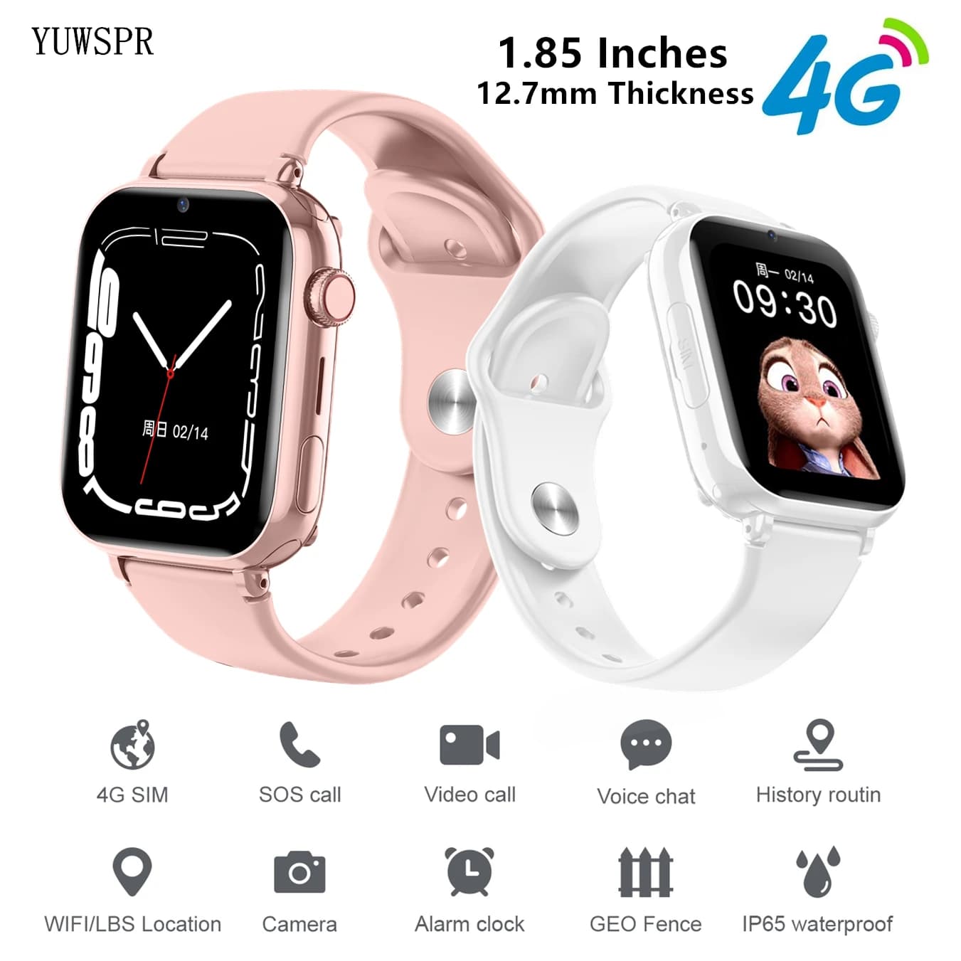 4G Bambini Localizzatore GPS Orologi intelligenti GPS WIFI LBS Posizione Videochiamata Monitoraggio remoto del suono Orologio intelligente per bambini per bambini LT38