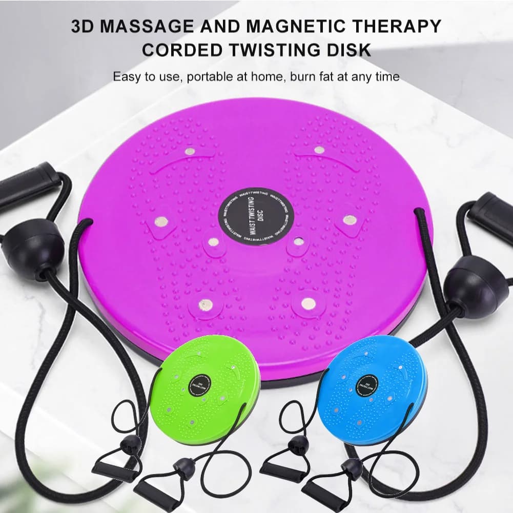 2-1PC Body Dance Torsion Life Slimming Plate with Pulling La Corda Torsion Life Machine Multifunction Weight Loss Aerobic Exercise Tool