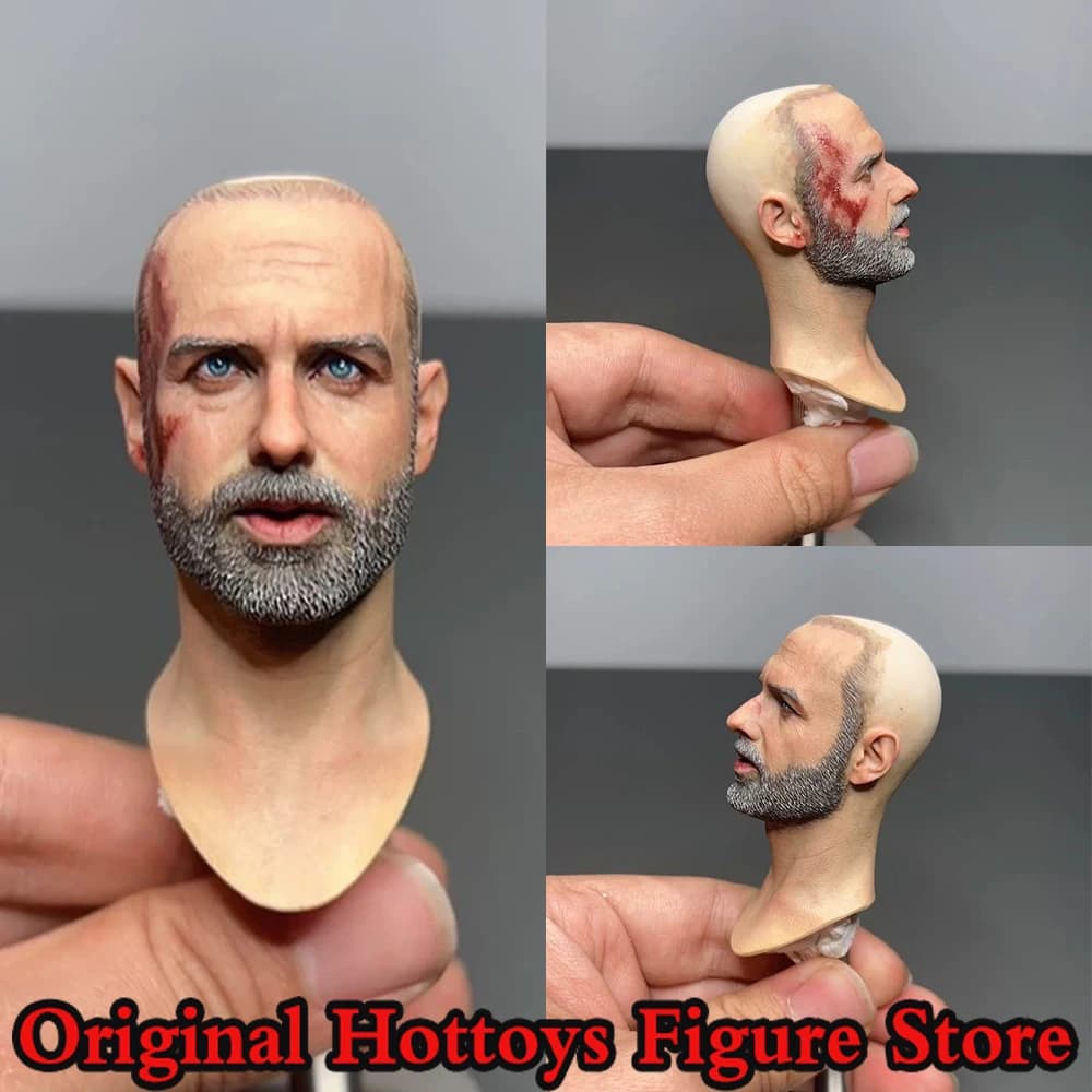 1/6 Scale Male Soldier Head Sculpture Rick Hero Leader Painting Head Carving For 12-inches Action Figure Model Doll Toys
