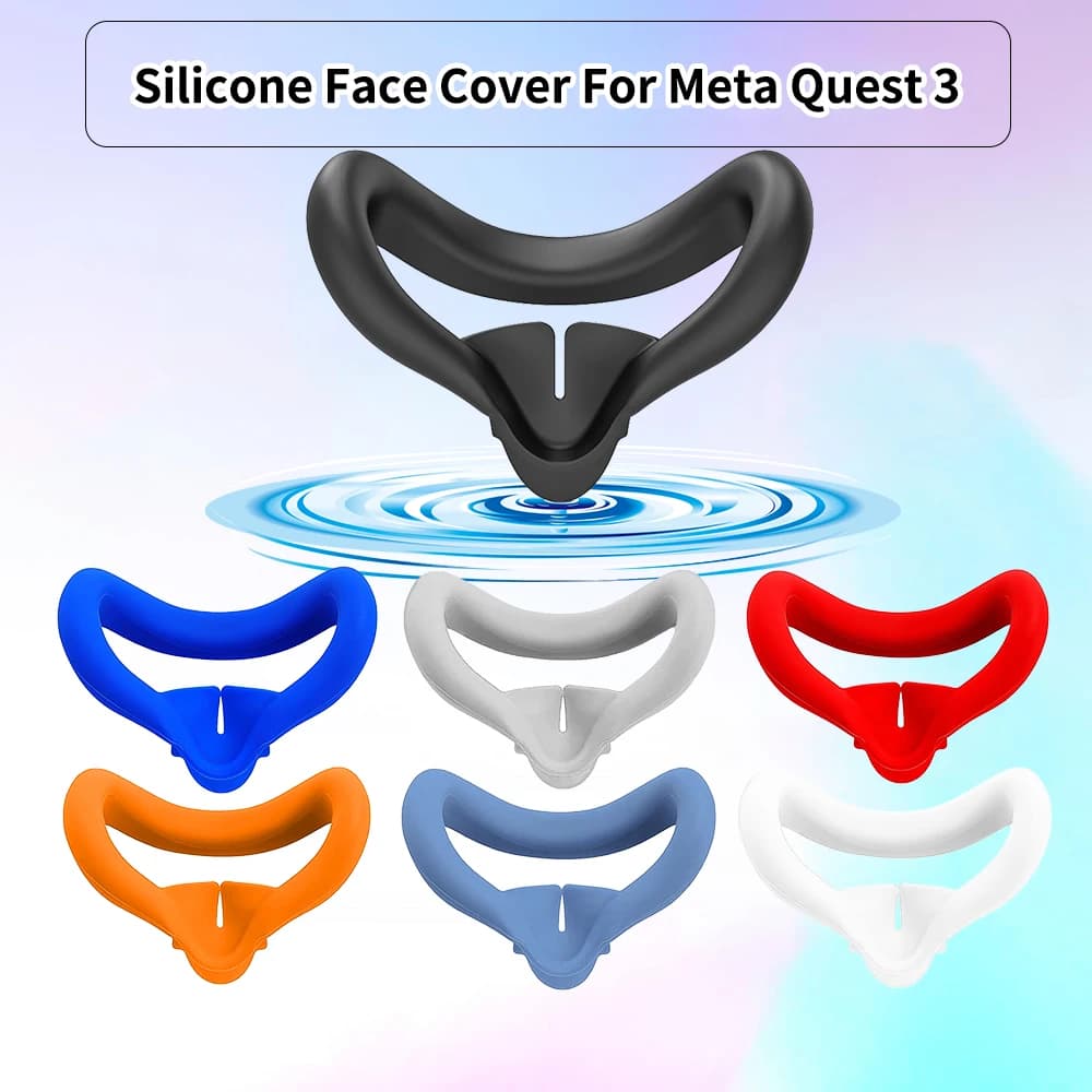 Popular soft washable sweat resistant mask for replaceable eyes silicone face cover for Meta Quest 3 VR accessories gift 3