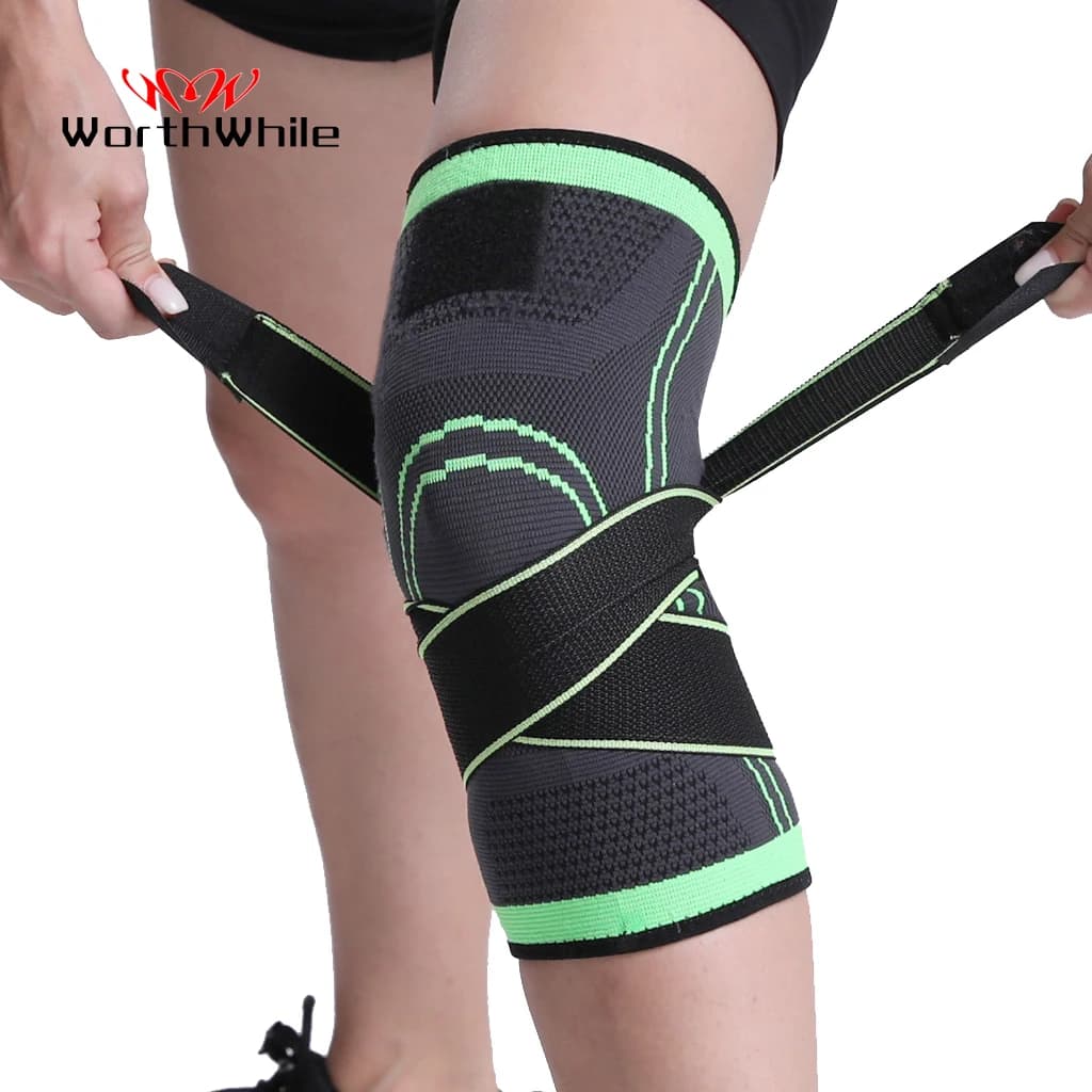 WOSWEIR 1PC Ginocchiera sportiva da uomo Ginocchiere elastiche pressurizzate Supporto Attrezzatura per il fitness Basket Pallavolo Brace Protector