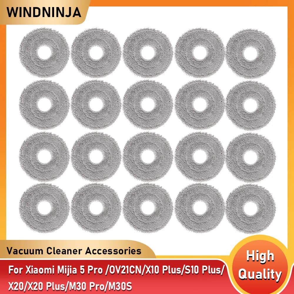 Kit di panni per Xiaomi Mijia 5 Pro /OV21CN/X10 Plus/S10 Plus/X20/X20 Plus/M30 Pro/M30S Robot Aspirapolvere Lavapavimenti Pad Parti