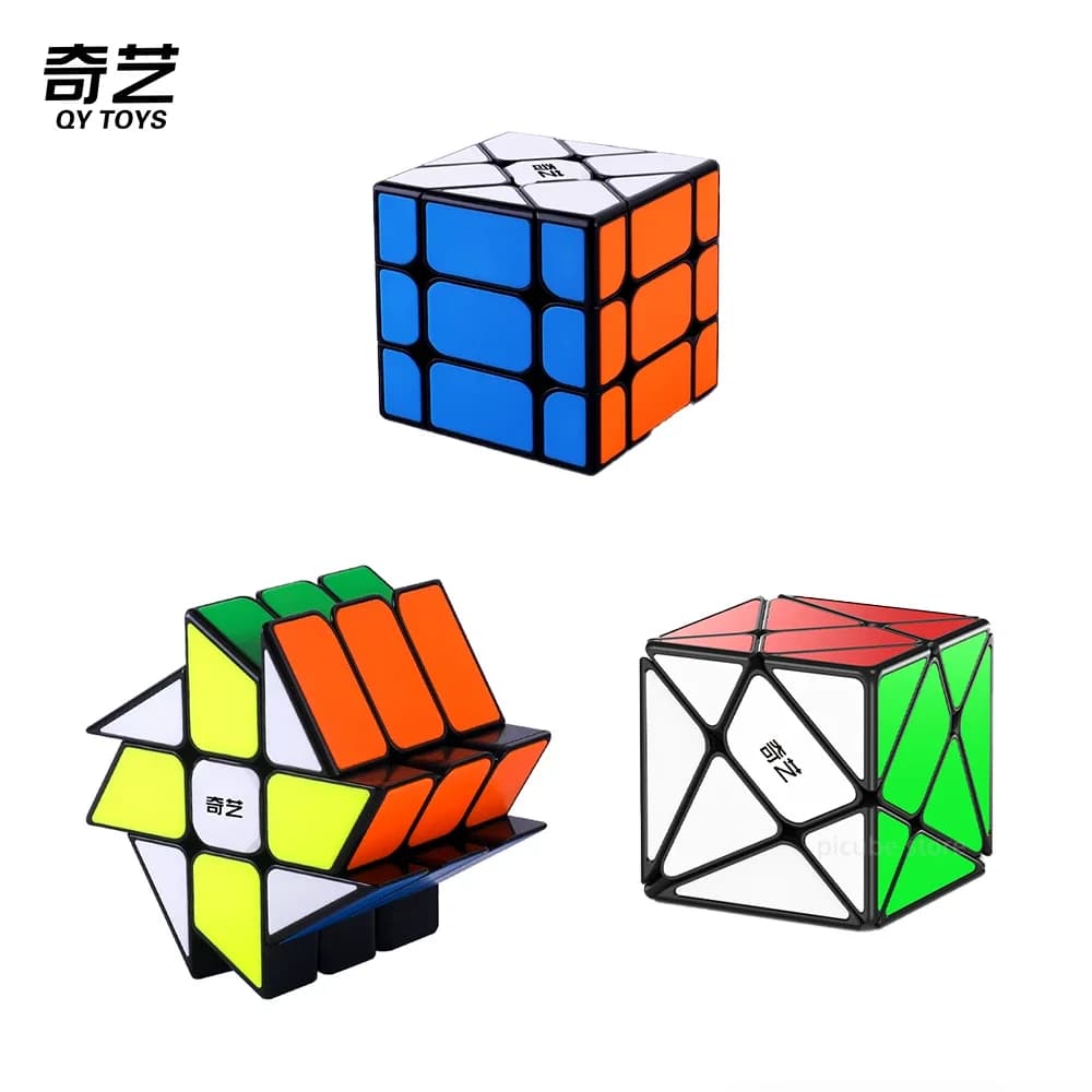 [Picube] QiYi Windmill S Cube Fisher S Axis S Senza Adesivi Nero Aggiornato Cubo Magico Giocattolo Educativo Idea Regalo Puzzle