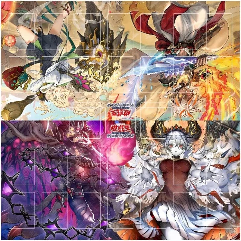 Yu-Gi-Oh! Cartesia rossa Il Virtuoso Vs Incredibile Ecclesia La Virtuosa Griglia di carte Doppia carta Tappetino da gioco Tappetino da gioco in gomma Giocattolo