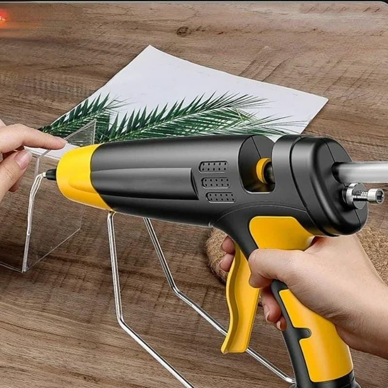 150W-300W-800W Pistola per colla a caldo Diplay digitale 11 mm Stick di colla per strumenti artistici artigianali fai-da-te Pistola in silicone industriale gialla/rossa