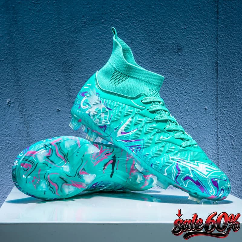 Scarpe da Calcio da Uomo con Tacchetti Alti, Traspiranti e Antiscivolo per Allenamento e Partite, Sneakers per Sport all'Aperto, Scarpe da Calcio FG