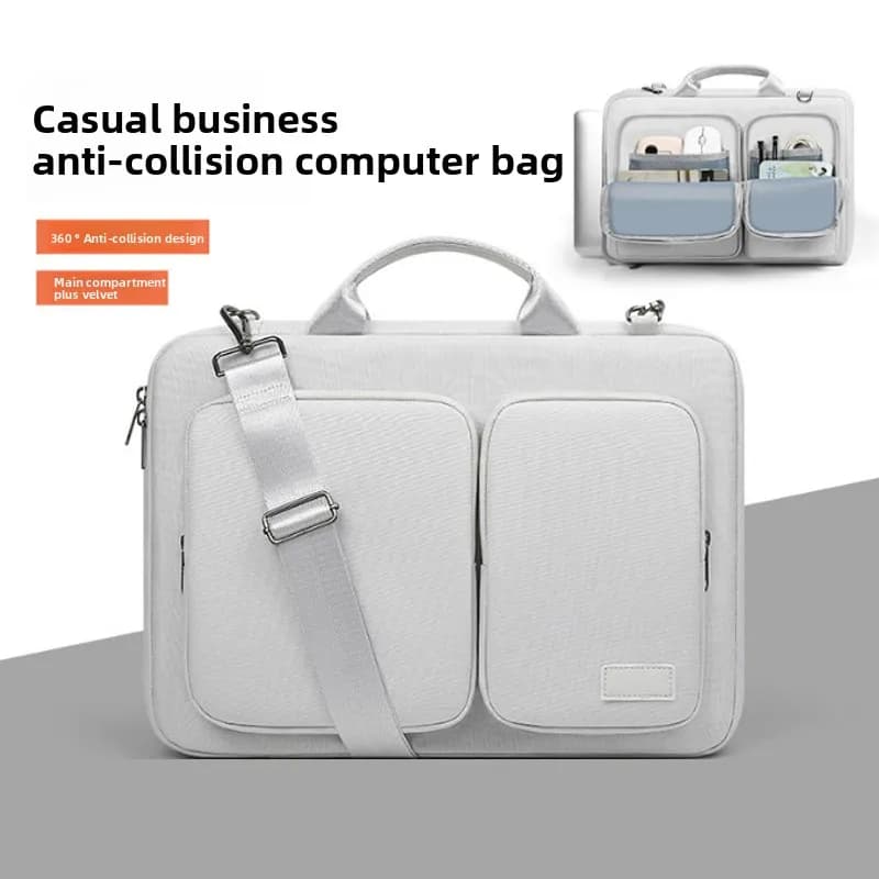 Borsa per laptop Borsa 13 14 15 pollici per MacBook Air Pro M1 M2 M3 HP Dell Notebook Custodia protettiva per spalla Valigetta per computer
