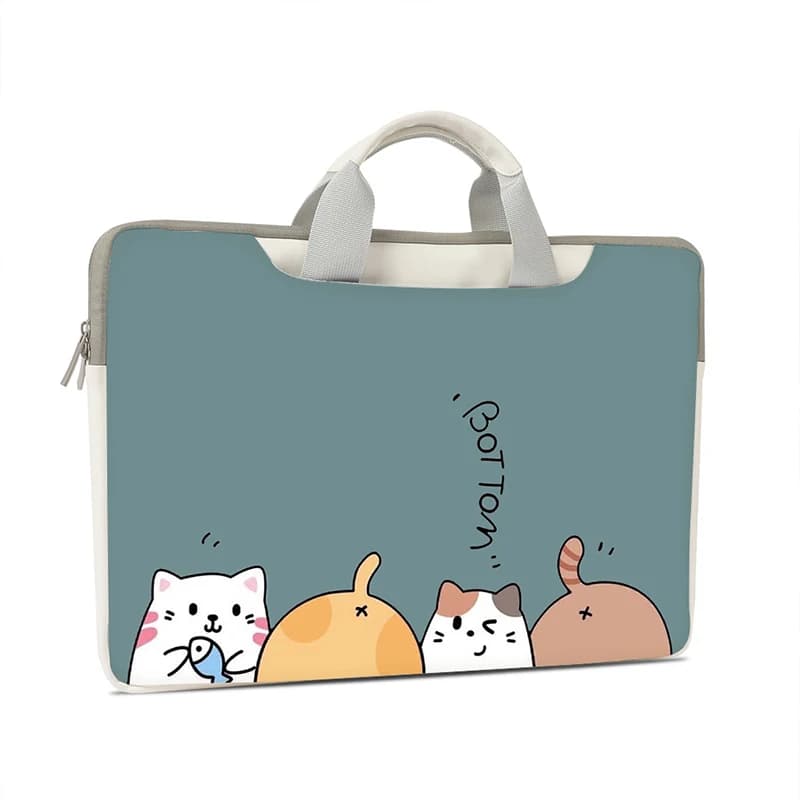 Borsa per laptop Custodia per laptop Custodia multiuso 13 14 15 17 pollici Borsa per cartoni animati Borsa a mano antiurto per computer per MacBook/HP/Lenovo/Accer