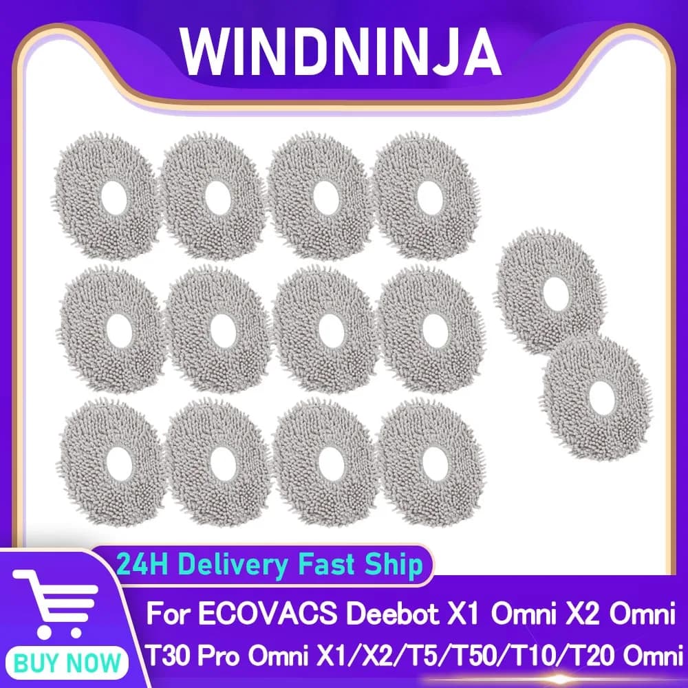 Panni per la pulizia per robot aspirapolvere ECOVACS Deebot X1 Omni, X2 Omni, T10 OMNI, T20 OMNI, T30 Pro Omni, T30S PRO, T30s Combo, T50 PRO OMNI
