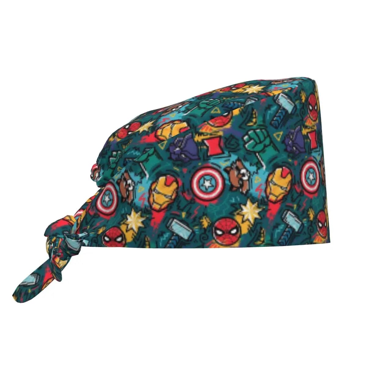 Cappello da lavoro personalizzato con stampa cartoon C-Captaines, comodo per uomo e donna, cappello chirurgico, cappello da infermiera, cappello per dentista.