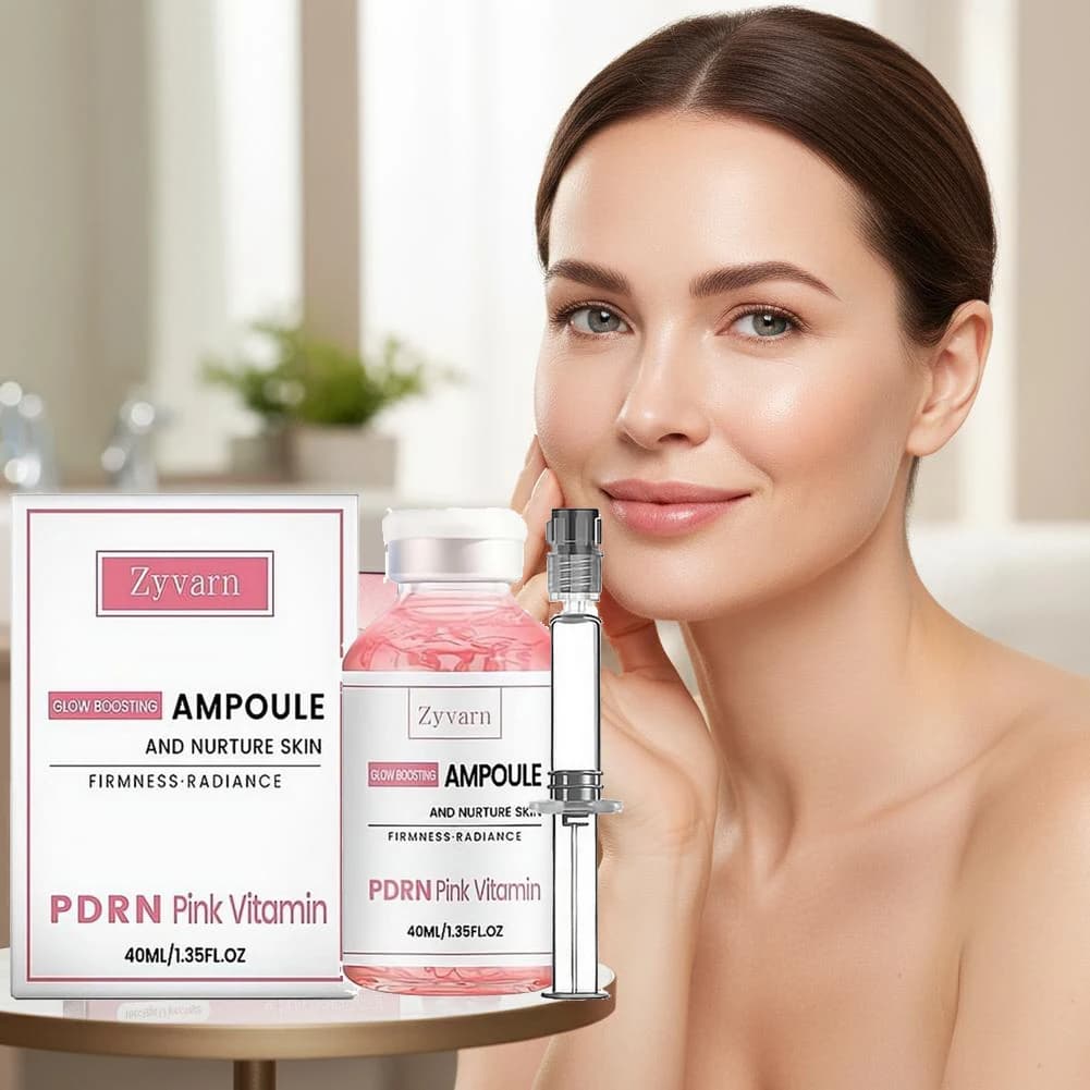 Siero Ampoule al Collagene e Peptidi di Seta PDRN Rosa per Viso, Idratante Profondo, Nutriente, Essenza Facciale, Cura della Pelle Coreana