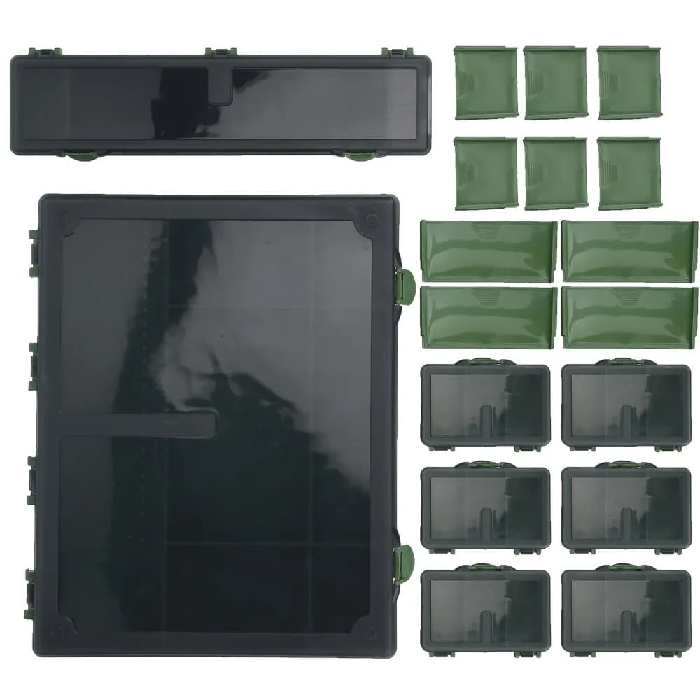 Large Capacity Fishing Lure Box Separate Compartments Multi-Functional Bait Storage Case with Rulers Fishing Tackle Organizer