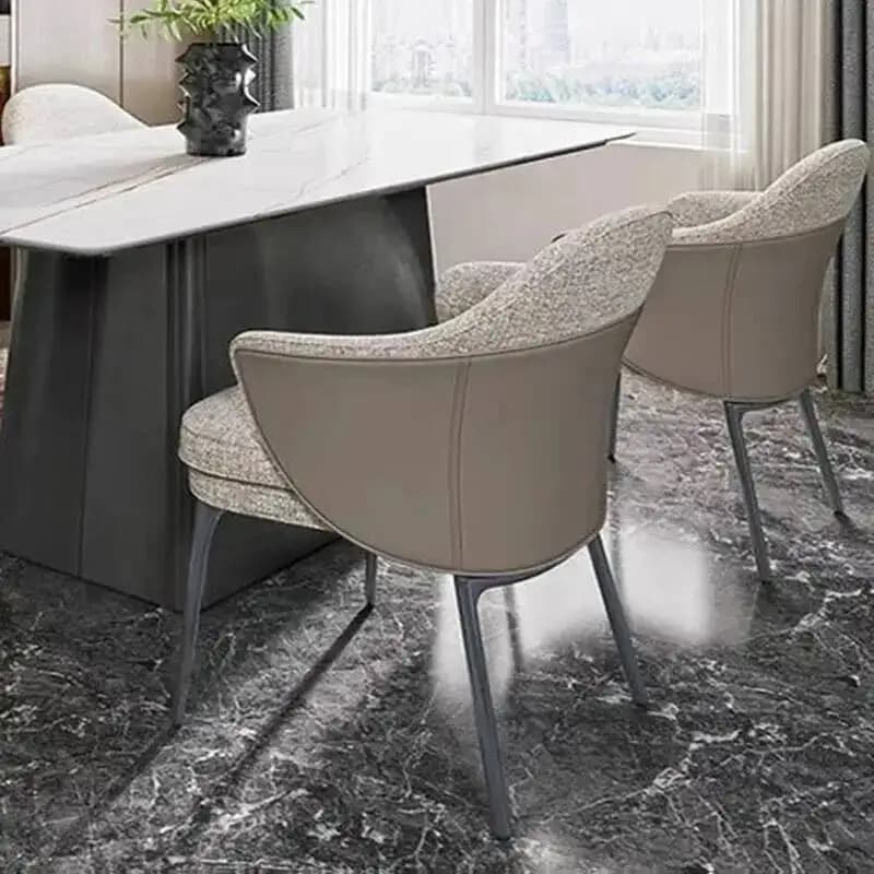 Comode Sedie da Pranzo Nere con Braccioli, Poltrone Relax per Ristorante, Sedie Uniche per Balcone, Mobili per Sala da Pranzo