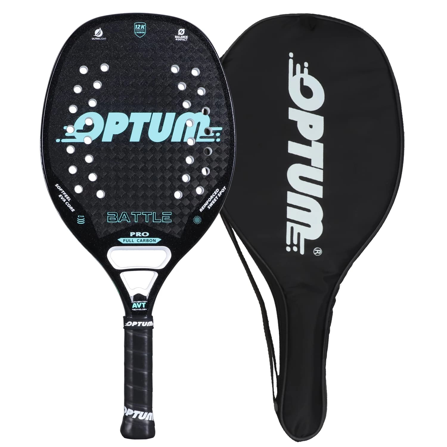 OPTUM BATTLE Beach tennis rack with 12K carbon fiber rough surface with cover bag