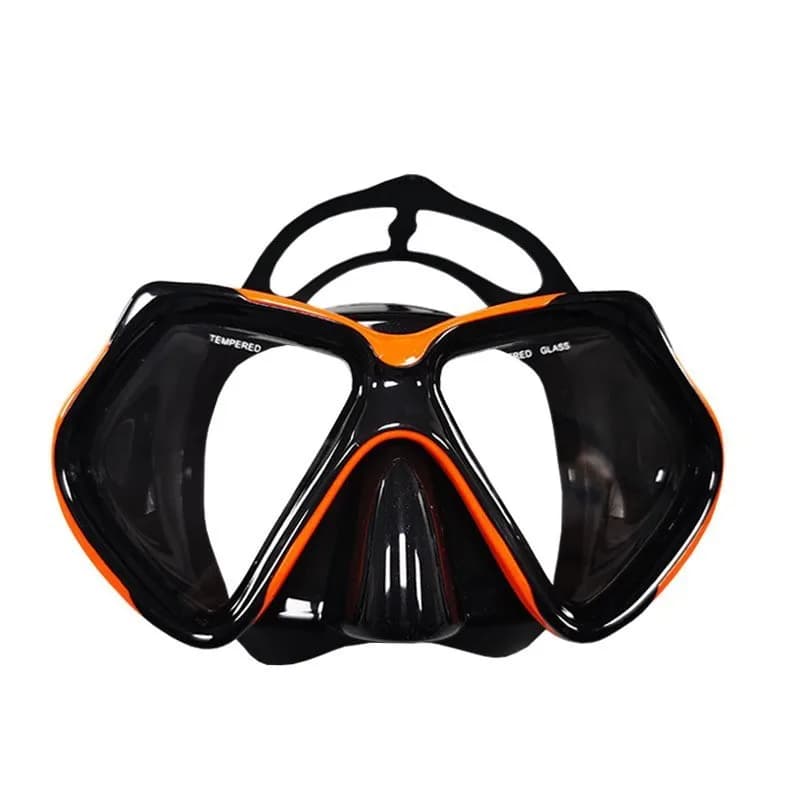 Maschera subacquea in silicone per adulti - Montatura grande, doppia lente, ampia vista e HD, ideale per lo snorkeling e l'immersione