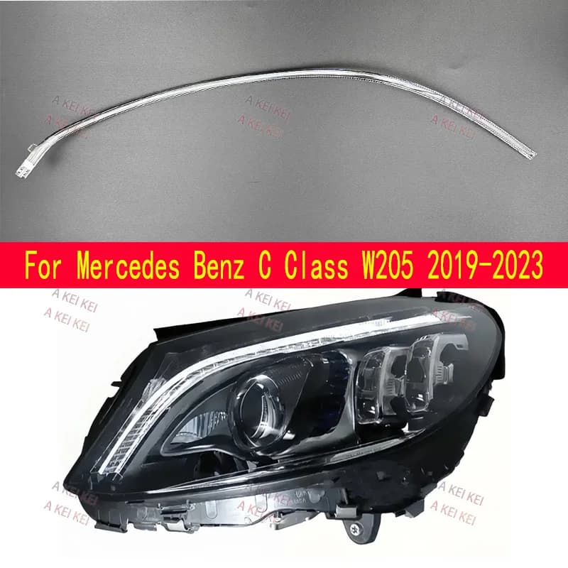 Misura Per Mercedes Benz Classe C W205 2019-2023 Auto DRL Faro Luce Guida Striscia Luce di marcia diurna Tubo Angel Eye