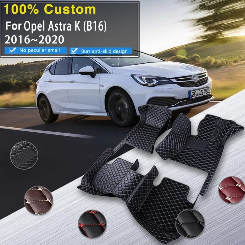 Tappetino per auto completo RHD per Opel Vauxhall Astra K B16 2016 ~ 2020 Tappeto interno Anti-sporco Pad Alfombras Coche Tappetini per auto Pavimento Ca