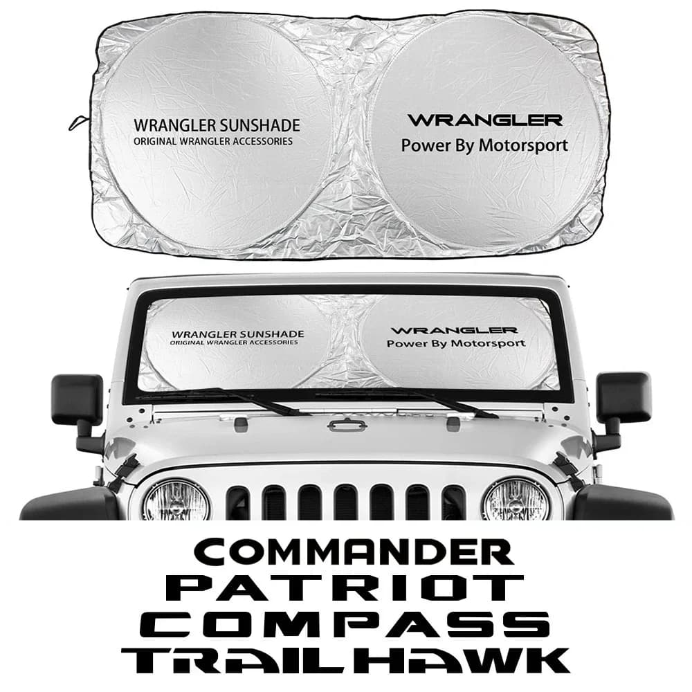 Auto Parabrezza Parasole Ombrellone Accessori Auto Per Jeep Renegade Wrangler Patriot Compass TrailHawk Rubicon Commander Liberty