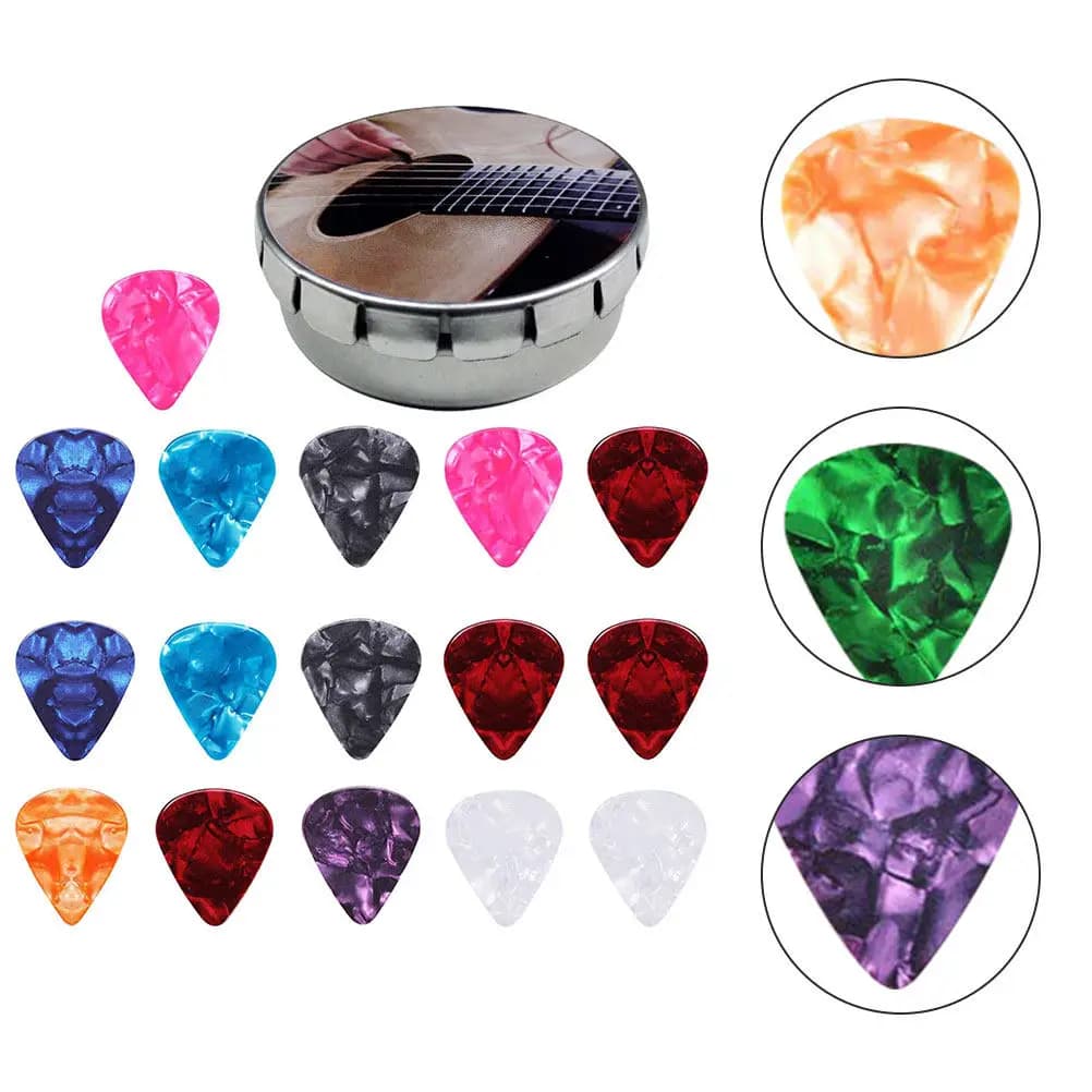 Set di 1 plettri professionali leggeri e resistenti per chitarra, ukulele elettrico e folk, essenziali per la pratica e le performance.