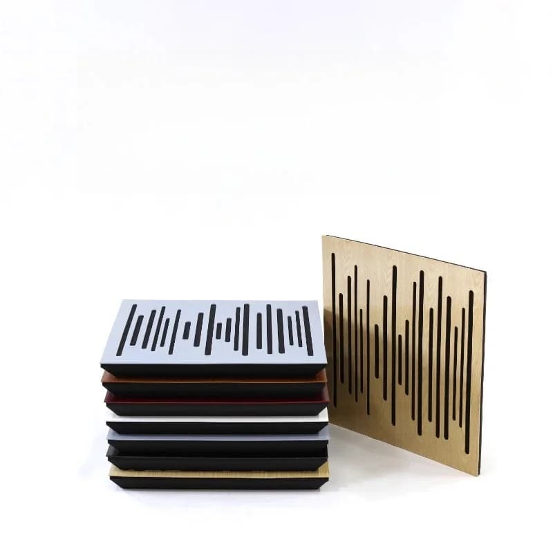 Pannelli fonoassorbenti in legno, pannelli di diffusione acustica, studi di registrazione e produzione musicale, riduzione dell'eco e della riverbero acustico.