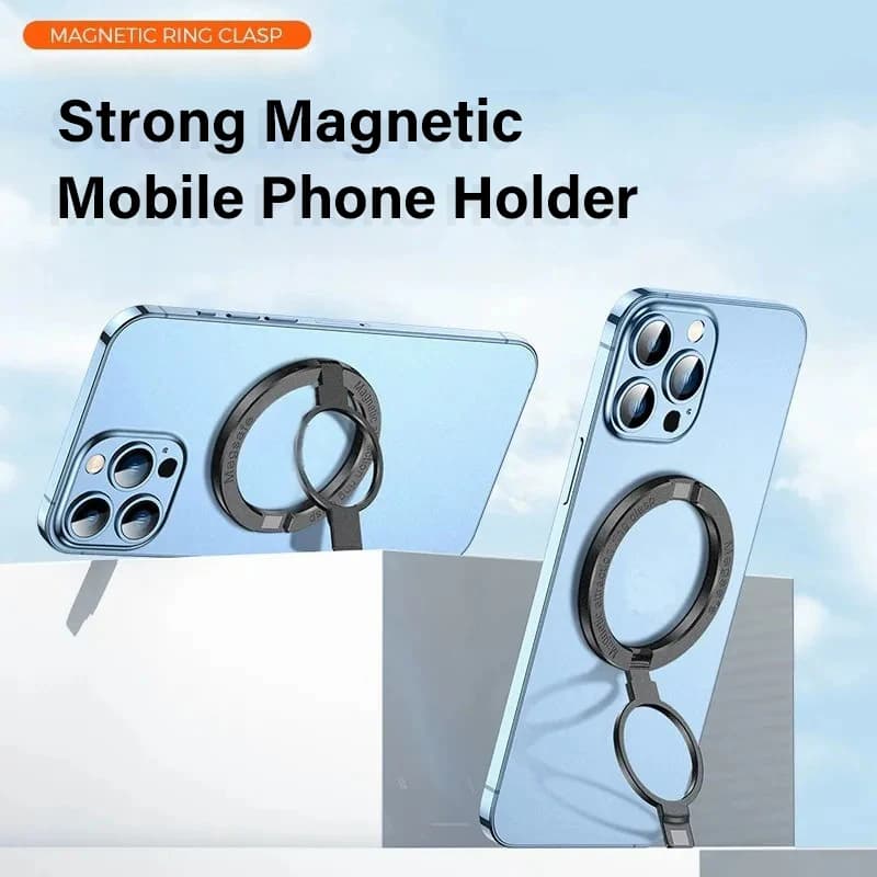 Anello magnetico ultrasottile per supporto per telefono cellulare per MagSafe IPhone 16 15 14 13 12 Cavalletto pieghevole con impugnatura magnetica Supporto da tavolo