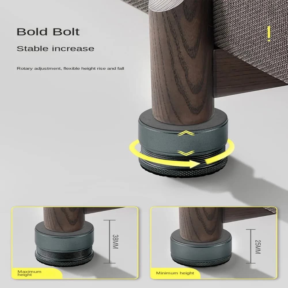 Piedini da tavolo in metallo cuscino per sedia riser per sedia piedini per sollevamento gambe mobili Extra Raisers cuscinetti antiscivolo per tavolo divano sedia armadio