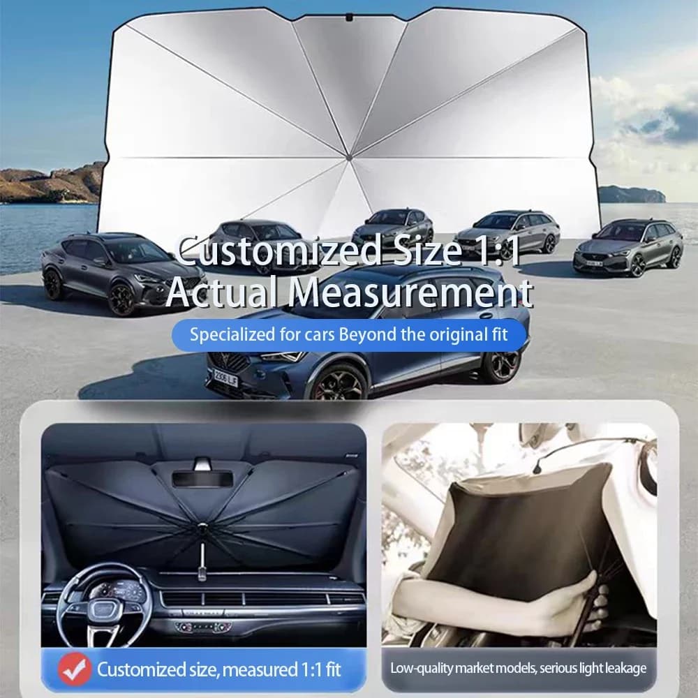 Parabrezza per auto Ombrello parasole per Audi A1 A4 A5 A7 A8 S4 S5 A6 Q3 Q4 Q5 Q6 Q7 Q8 SQ5 Q5L A4L A5L E-tron Ombreggiatura anteriore
