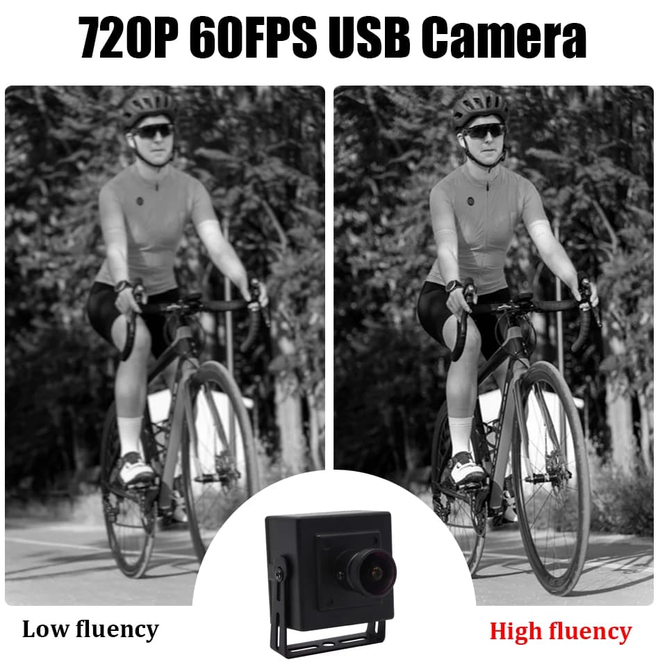 ELP Global Shutter Monochrome USB Camera 1MP 720P 60fps AR0144 Sensor Mini Webcam For Industrial Machine