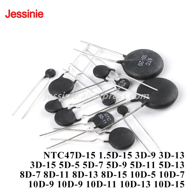 10pcs Thermal Resistor Thermistor NTC 10D-15 10D-13 10D-11 10D-9 10D-7 10D-5 8D-20 8D-7 8D-11 5D-20 5D-9 5D-7 5D-5 3D-20 47D-15