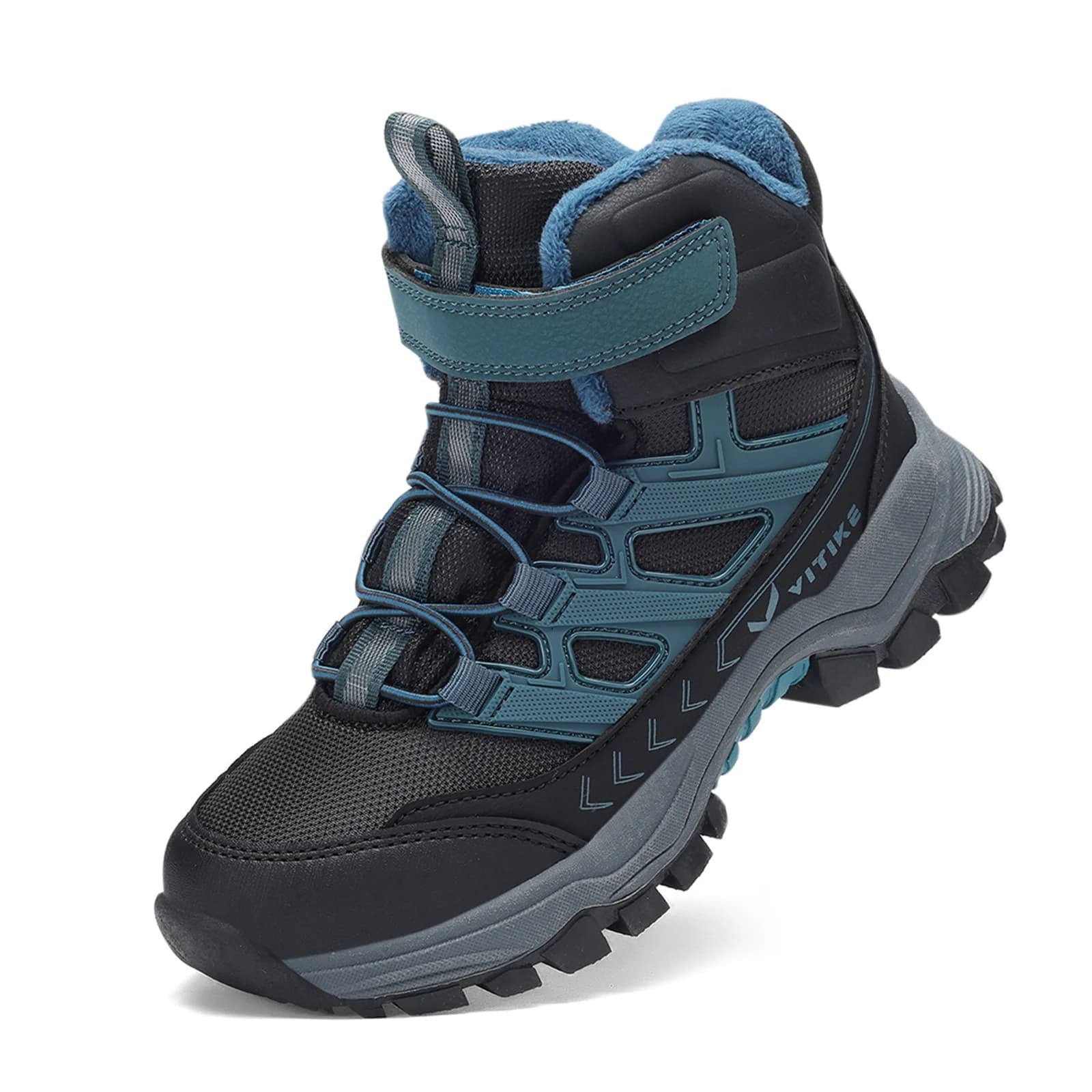 Kids Hiking Boots Outdoor Walking Climbing Sneaker Comfortable Snow Shoes Antiskid Steel Buckle Sole for Boys And Girls