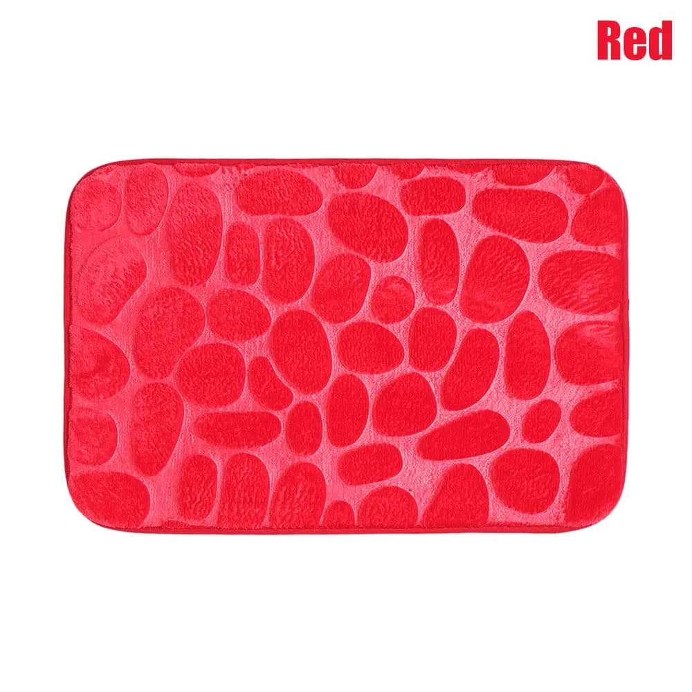 Tappetino Antiscivolo 40x60cm per Bagno e Soggiorno, Effetto Ciottoli, Tappeto per Vasca da Bagno