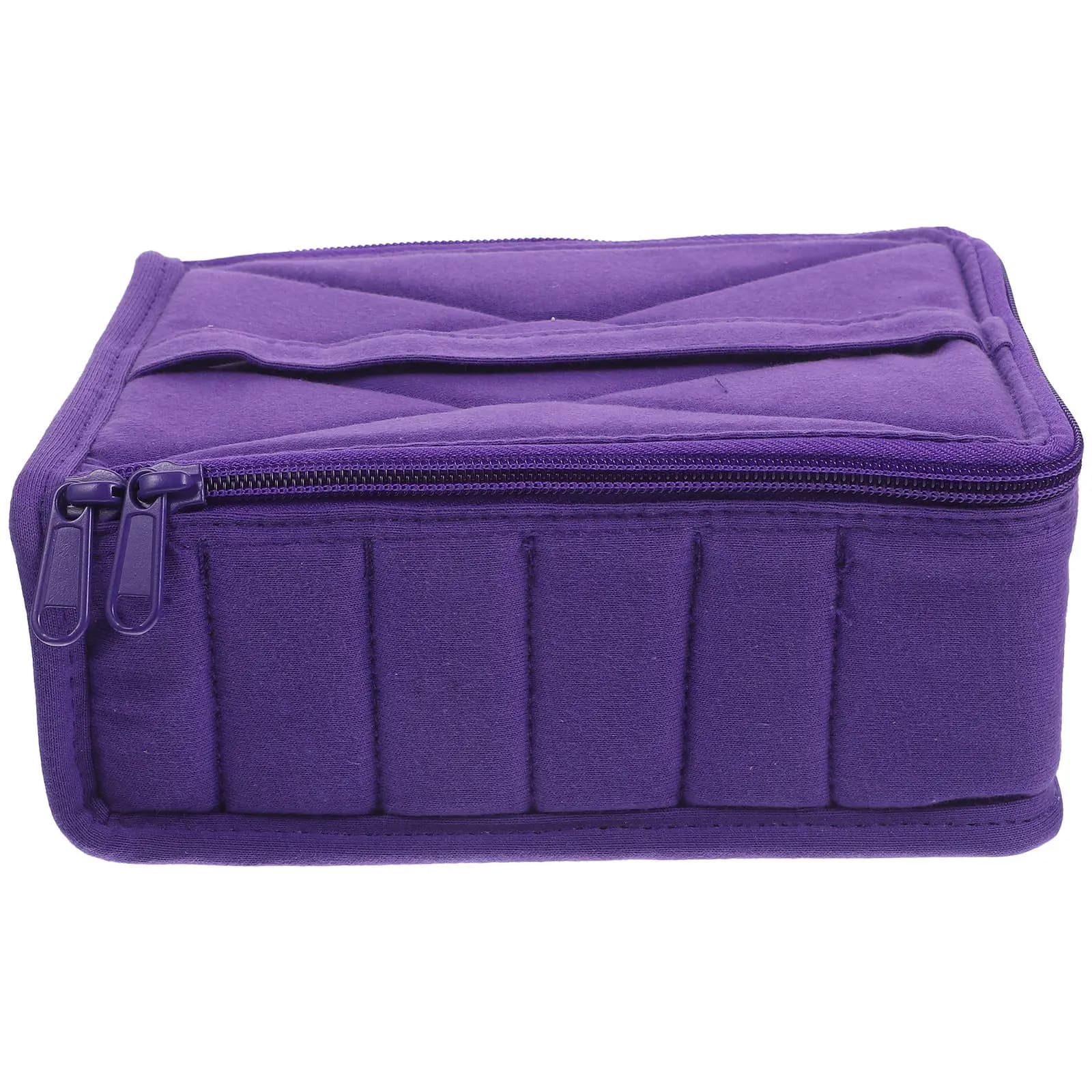 Borsa Porta Oli Essenziali a 30 Scomparti, Organizer in Tessuto Spesso, Contenitore da Viaggio per Bottiglie, Borsa Viola per Conservazione Oli Essenziali