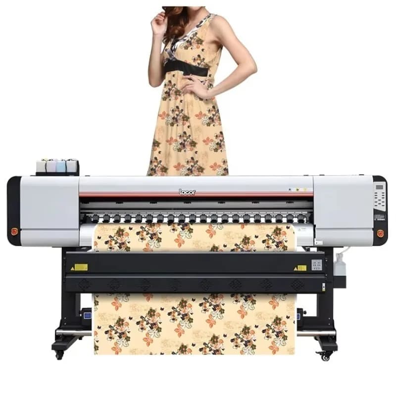 【Bestseller】Stampante Digitale a Getto d'Inchiostro Locor D1830 1.8M/6ft con 3-4 Testine I3200 per Sublimazione e Trasferimento Termico su Carta e Tessuti