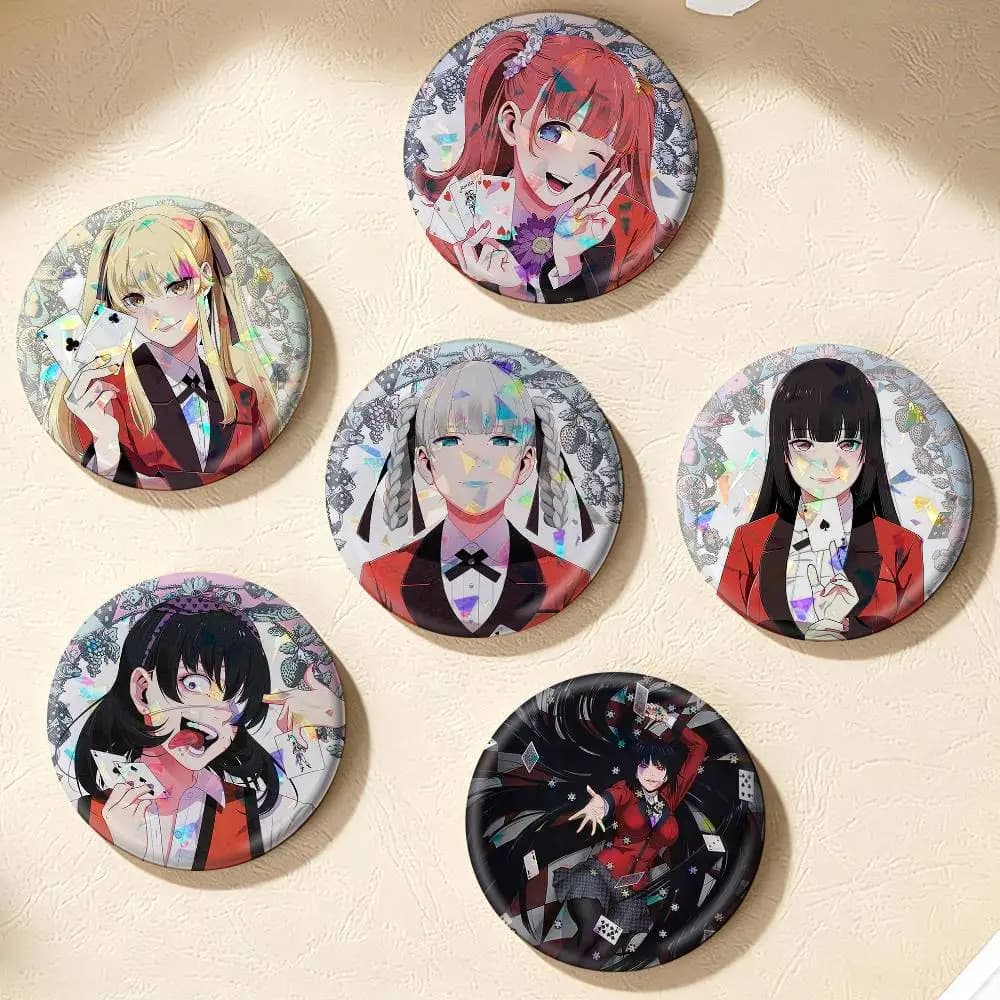 Kakegurui mary saotome and Yumeko jabami 75mm 44mm 25mm Accessories Toys Badge Brooch Backpack Hat Pins