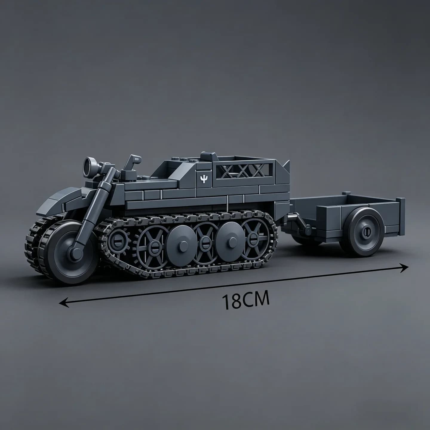 Kit di Modellismo in Blocchi della Serie Militare della Seconda Guerra Mondiale, SD.KFZ.2 Mezzo-Carro Armato a Mezzo-Cingolo per Ragazzi