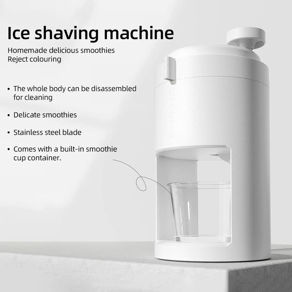 Tritaghiaccio portatile a manovella per rasoio per ghiaccio e cono di neve con ciotola per ghiaccio gratuita e stampo per ghiaccio Macchina per granita manuale Ghiaccio rasato