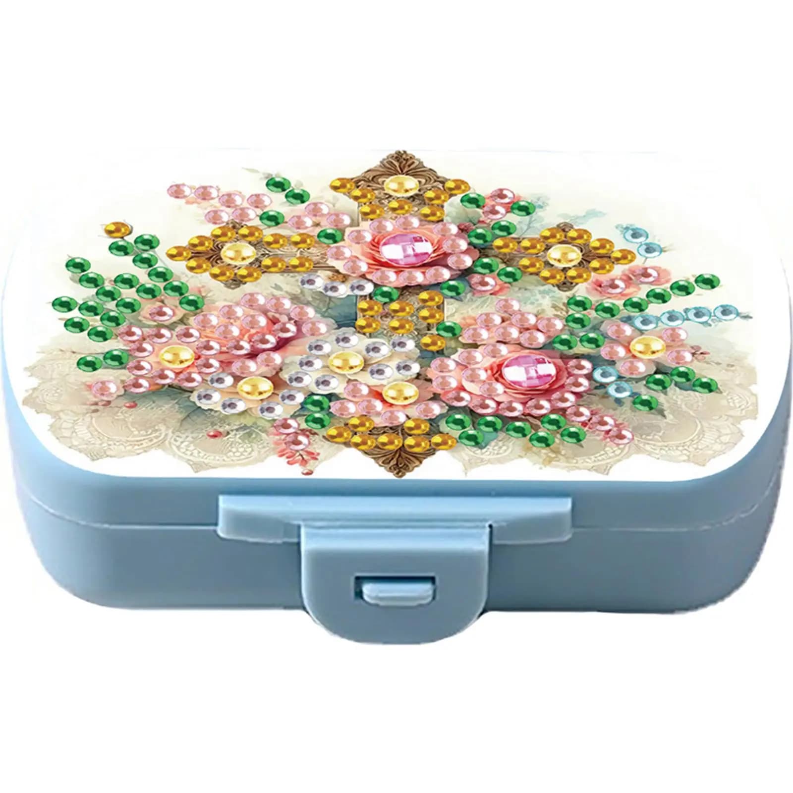 Diamond Painting Kit, Square Wallet with Six Parts, Open Sports Medicine Container, Business Travel or Bag